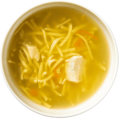 Суп-лапша с креветками (варено-морожеными)